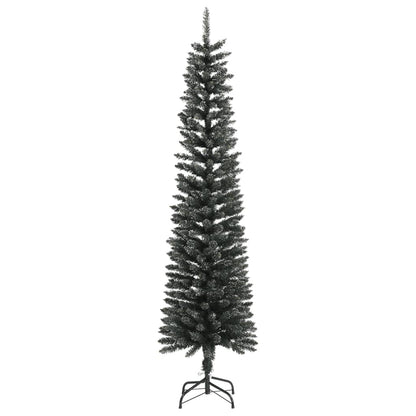 vidaXL Sapin de Noël artificiel avec support Slim Vert 210 cm PVC