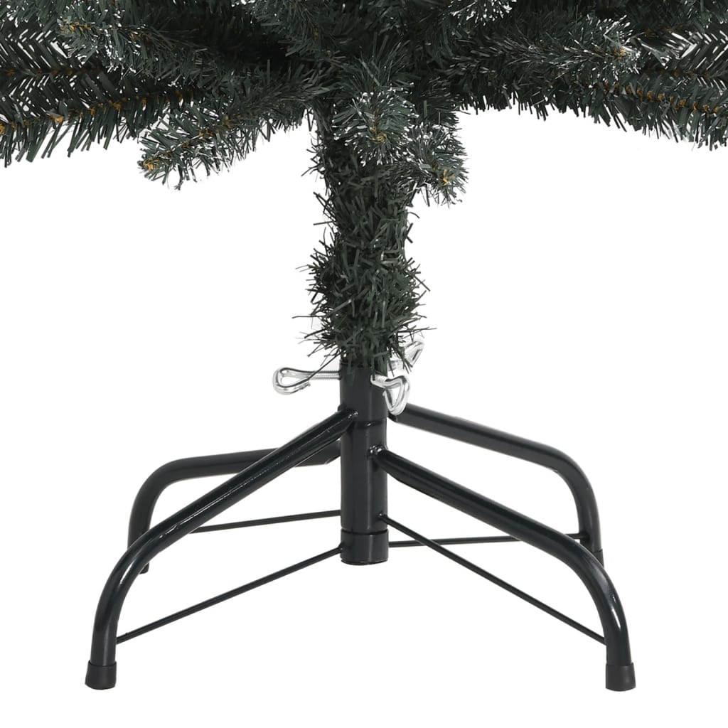 vidaXL Sapin de Noël artificiel avec support Slim Vert 210 cm PVC