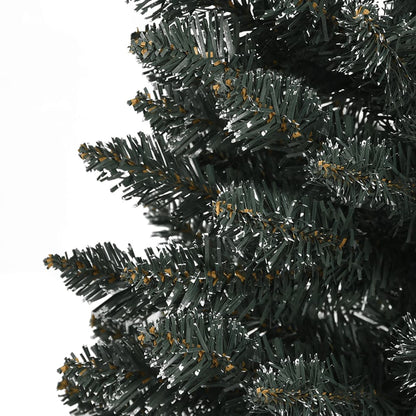 vidaXL Sapin de Noël artificiel avec support Slim Vert 210 cm PVC