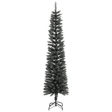 vidaXL Sapin de Noël artificiel avec support Slim Vert 240 cm PVC