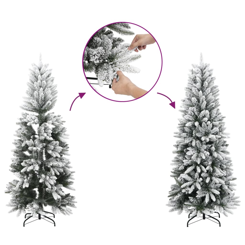 vidaXL Künstlicher Weihnachtsbaum Beschneit 150 cm PVC&PE