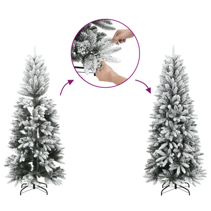 vidaXL Künstlicher Weihnachtsbaum Beschneit 180 cm PVC&PE