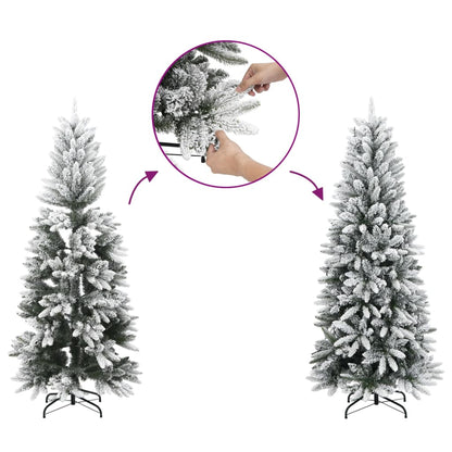 vidaXL Künstlicher Weihnachtsbaum Beschneit 210 cm PVC&PE