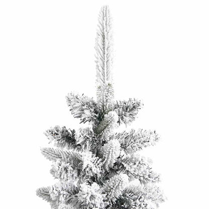 vidaXL Künstlicher Weihnachtsbaum Schlank mit Schnee 120 cm PVC & PE