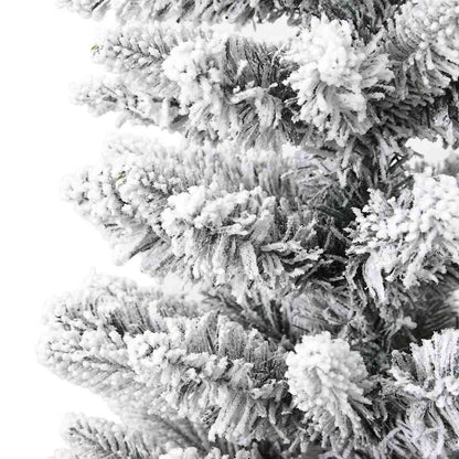 vidaXL Künstlicher Weihnachtsbaum Schlank mit Schnee 120 cm PVC & PE