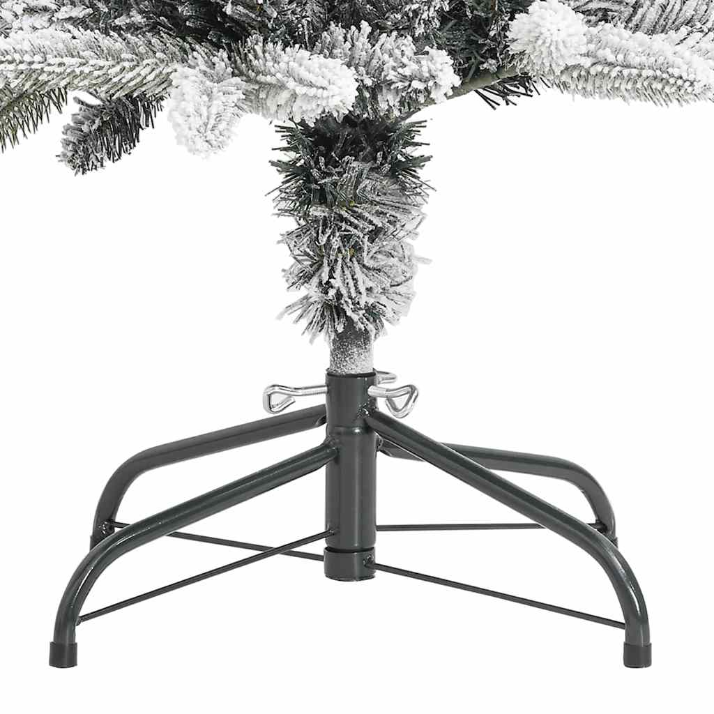 vidaXL Künstlicher Weihnachtsbaum Schlank mit Schnee 120 cm PVC & PE