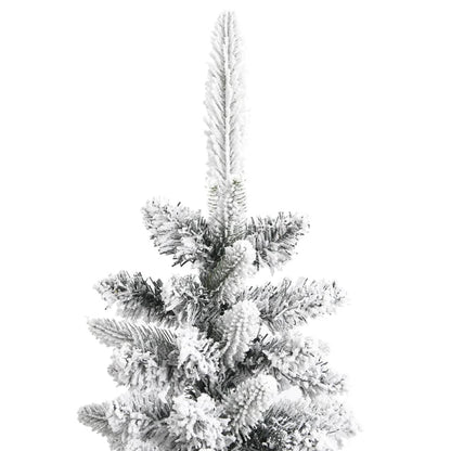 vidaXL Künstlicher Weihnachtsbaum Schlank mit Schnee 180 cm PVC & PE