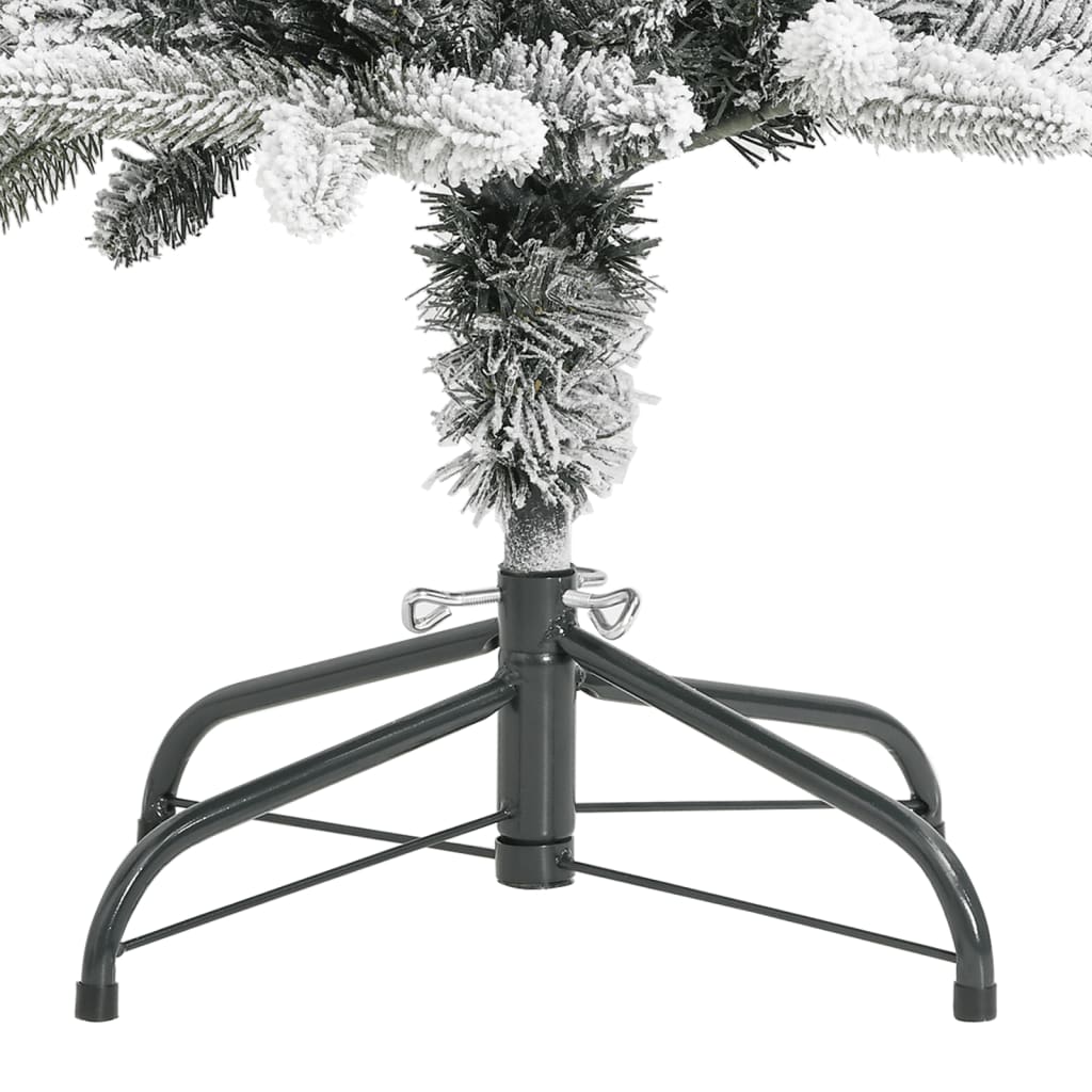 vidaXL Künstlicher Weihnachtsbaum Schlank mit Schnee 180 cm PVC & PE