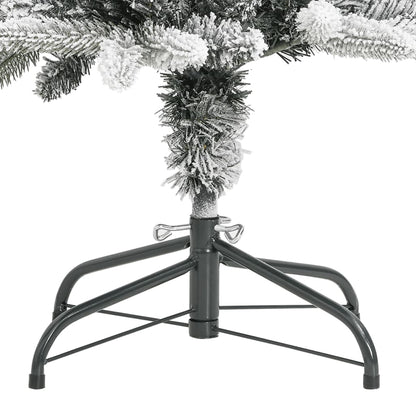 vidaXL Künstlicher Weihnachtsbaum Schlank mit Schnee 180 cm PVC & PE