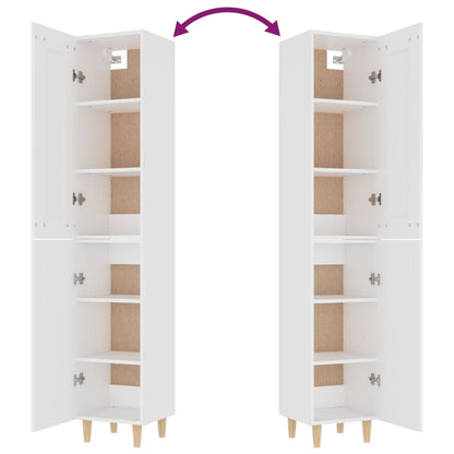 vidaXL Highboard Weiß 35x34x180 cm Holzwerkstoff