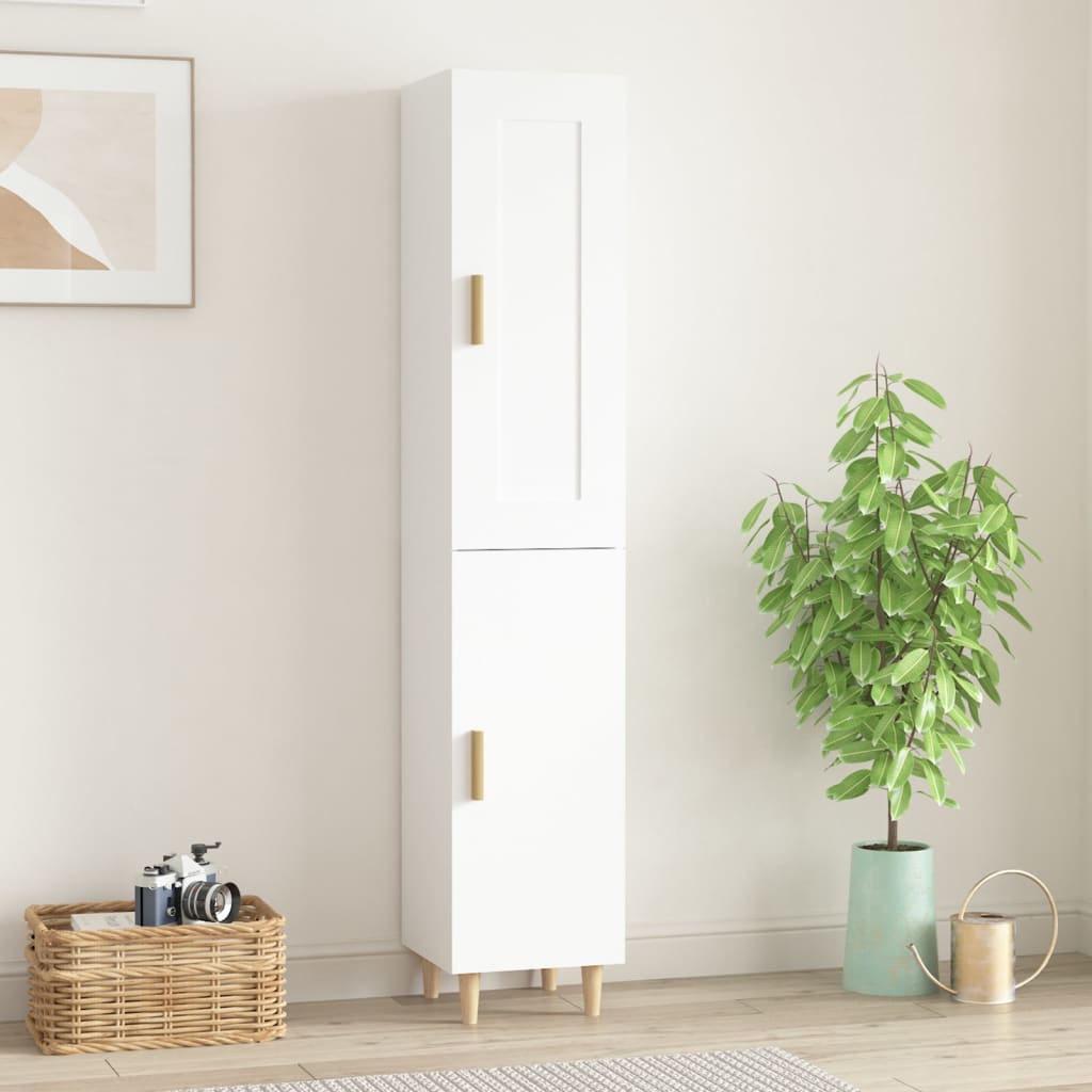 vidaXL Highboard Weiß 35x34x180 cm Holzwerkstoff