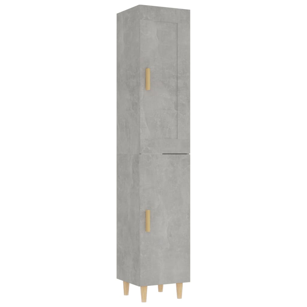 vidaXL Highboard Betongrau 35x34x180 cm Holzwerkstoff