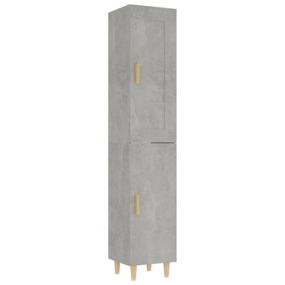 vidaXL Highboard Betongrau 35x34x180 cm Holzwerkstoff
