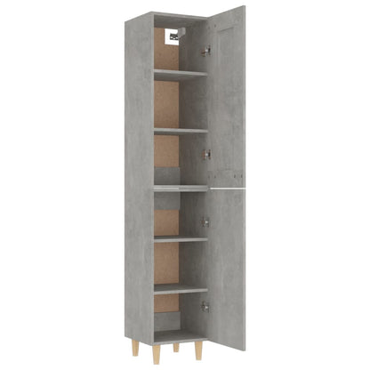 vidaXL Highboard Betongrau 35x34x180 cm Holzwerkstoff