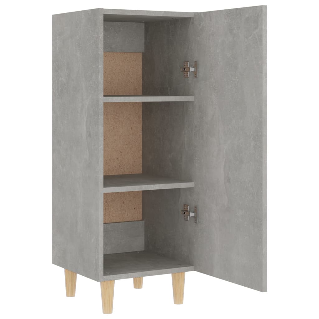 vidaXL Highboard Betongrau 35x34x180 cm Holzwerkstoff