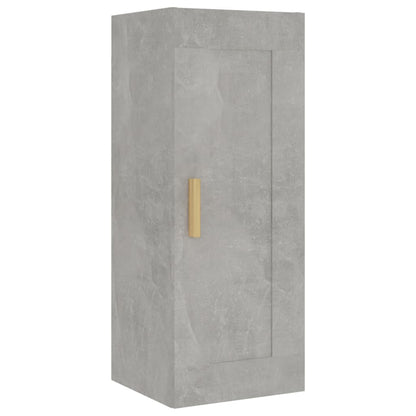 vidaXL Highboard Betongrau 35x34x180 cm Holzwerkstoff