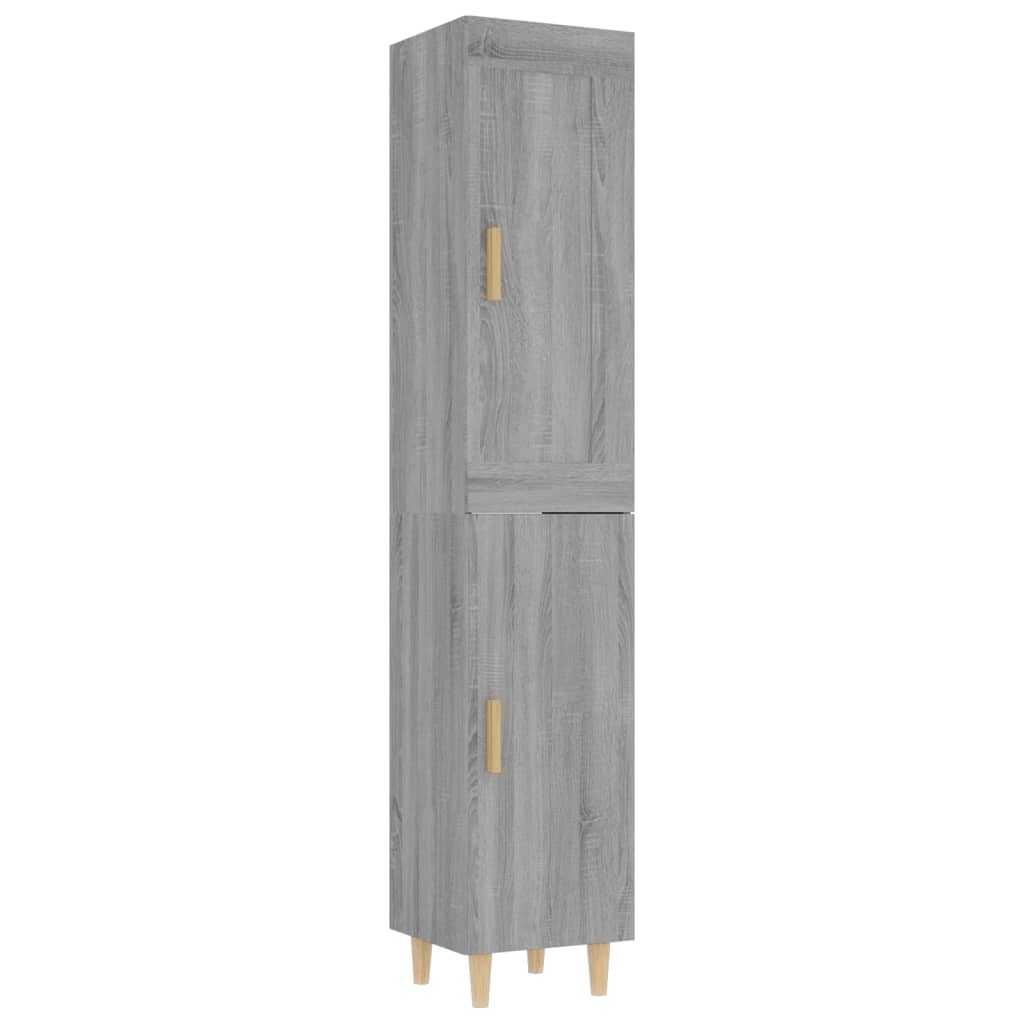 vidaXL Highboard Grau Sonoma 35x34x180 cm Holzwerkstoff