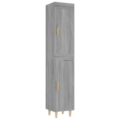 vidaXL Highboard Grau Sonoma 35x34x180 cm Holzwerkstoff