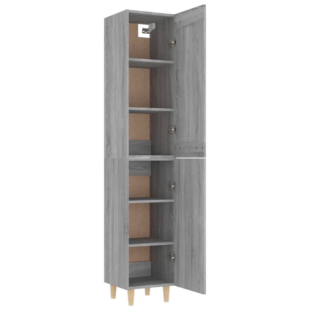 vidaXL Highboard Grau Sonoma 35x34x180 cm Holzwerkstoff