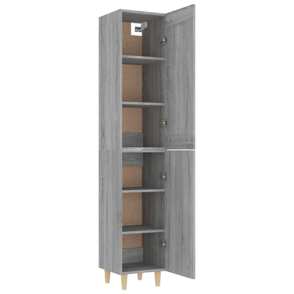 vidaXL Highboard Grau Sonoma 35x34x180 cm Holzwerkstoff