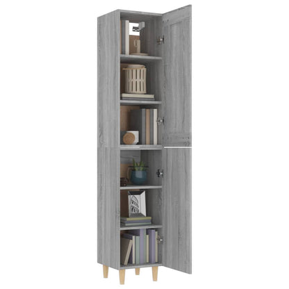 vidaXL Highboard Grau Sonoma 35x34x180 cm Holzwerkstoff