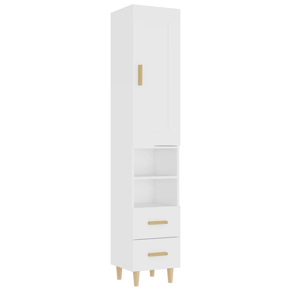 vidaXL Highboard Weiß 35x34x180 cm Holzwerkstoff