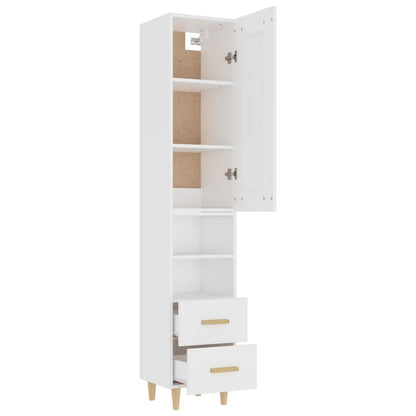 vidaXL Highboard Weiß 35x34x180 cm Holzwerkstoff