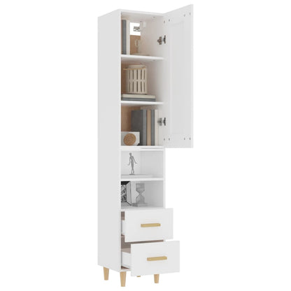 vidaXL Highboard Weiß 35x34x180 cm Holzwerkstoff