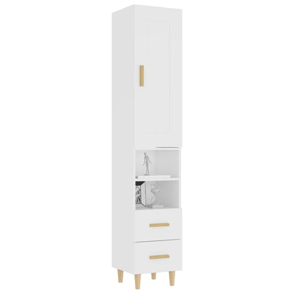 vidaXL Highboard Weiß 35x34x180 cm Holzwerkstoff