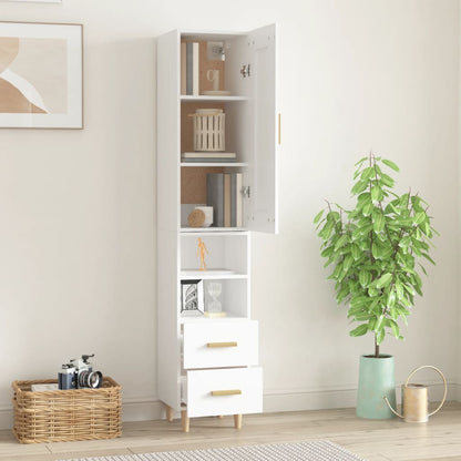 vidaXL Highboard Weiß 35x34x180 cm Holzwerkstoff