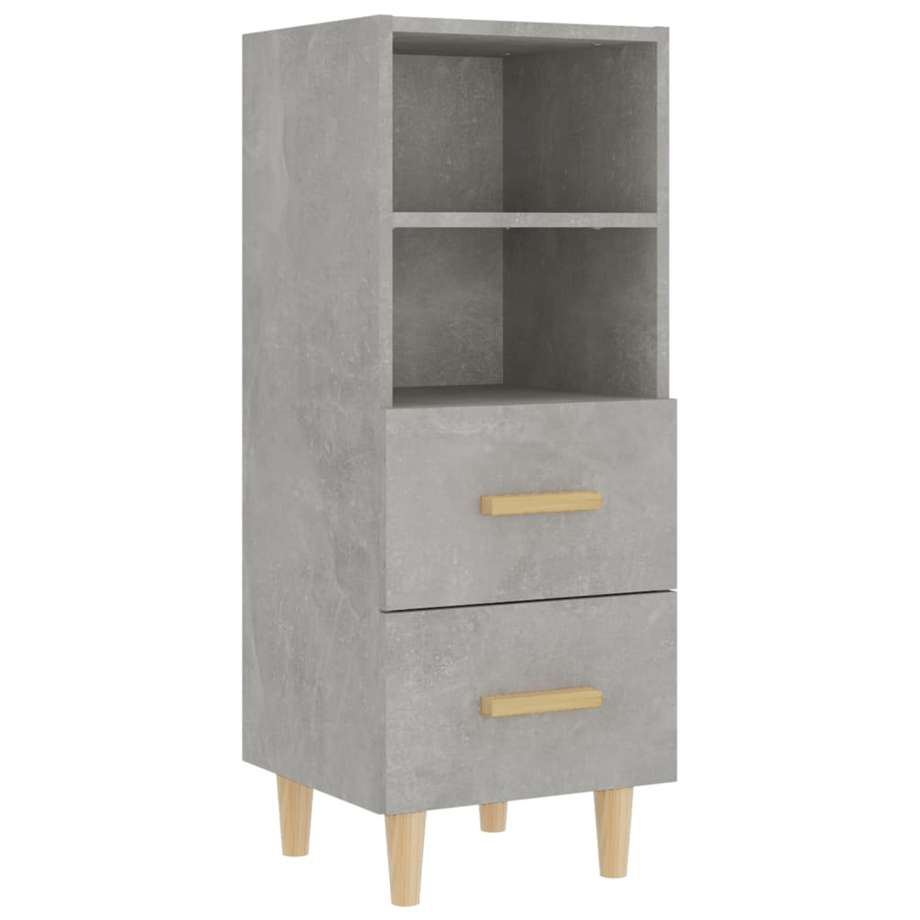 vidaXL Highboard Betongrau 35x34x180 cm Holzwerkstoff