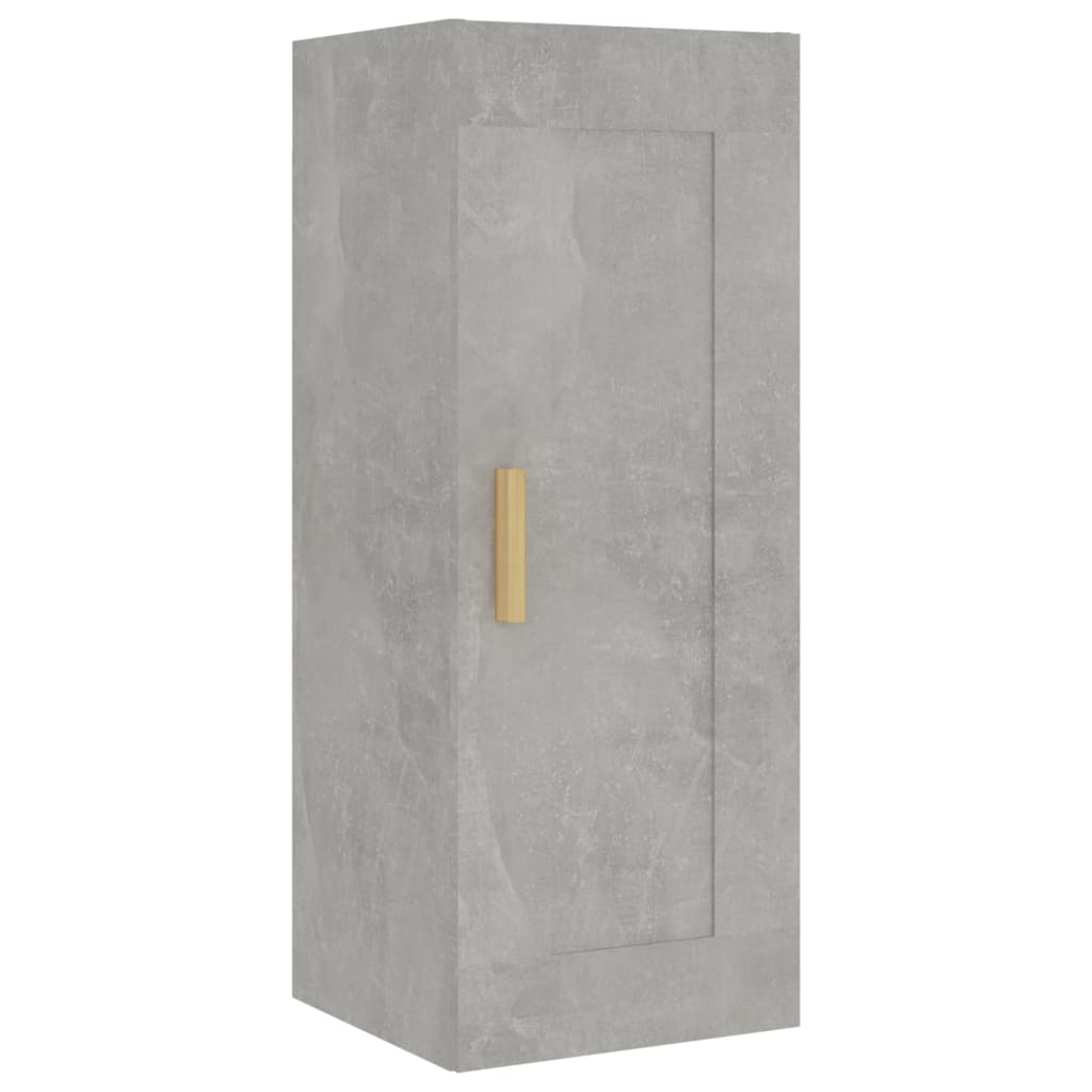 vidaXL Highboard Betongrau 35x34x180 cm Holzwerkstoff