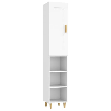 vidaXL Highboard Weiß 35x34x180 cm Holzwerkstoff