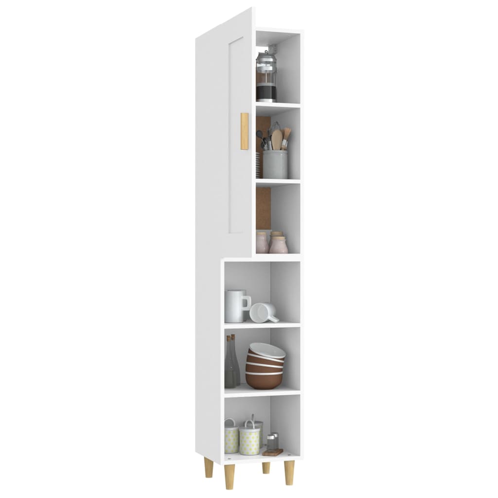 vidaXL Highboard Weiß 35x34x180 cm Holzwerkstoff