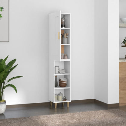 vidaXL Highboard Weiß 35x34x180 cm Holzwerkstoff