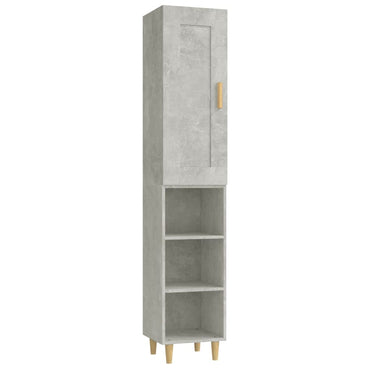 vidaXL Highboard Betongrau 35x34x180 cm Holzwerkstoff