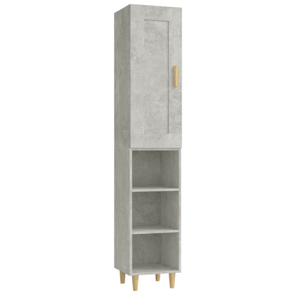 vidaXL Highboard Betongrau 35x34x180 cm Holzwerkstoff