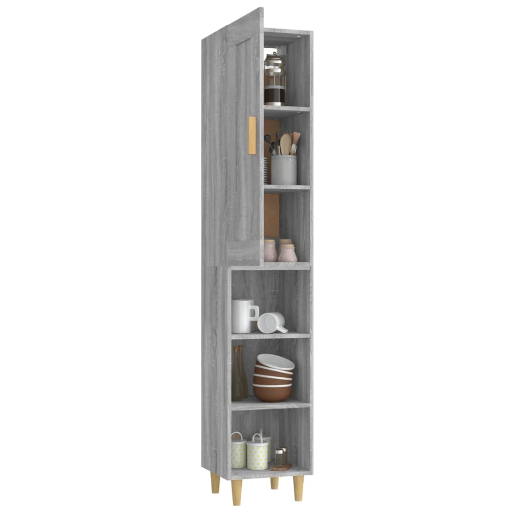 vidaXL Highboard Grau Sonoma 35x34x180 cm Holzwerkstoff
