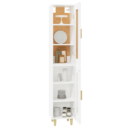 vidaXL Highboard Weiß 35x34x180 cm Holzwerkstoff