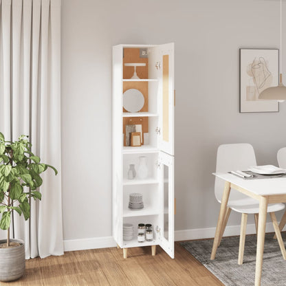 vidaXL Highboard Weiß 35x34x180 cm Holzwerkstoff