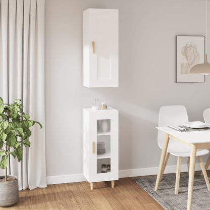 vidaXL Highboard Weiß 35x34x180 cm Holzwerkstoff