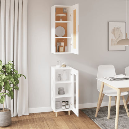 vidaXL Highboard Weiß 35x34x180 cm Holzwerkstoff
