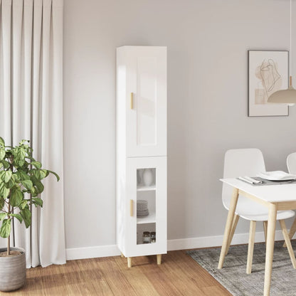 vidaXL Highboard Weiß 35x34x180 cm Holzwerkstoff