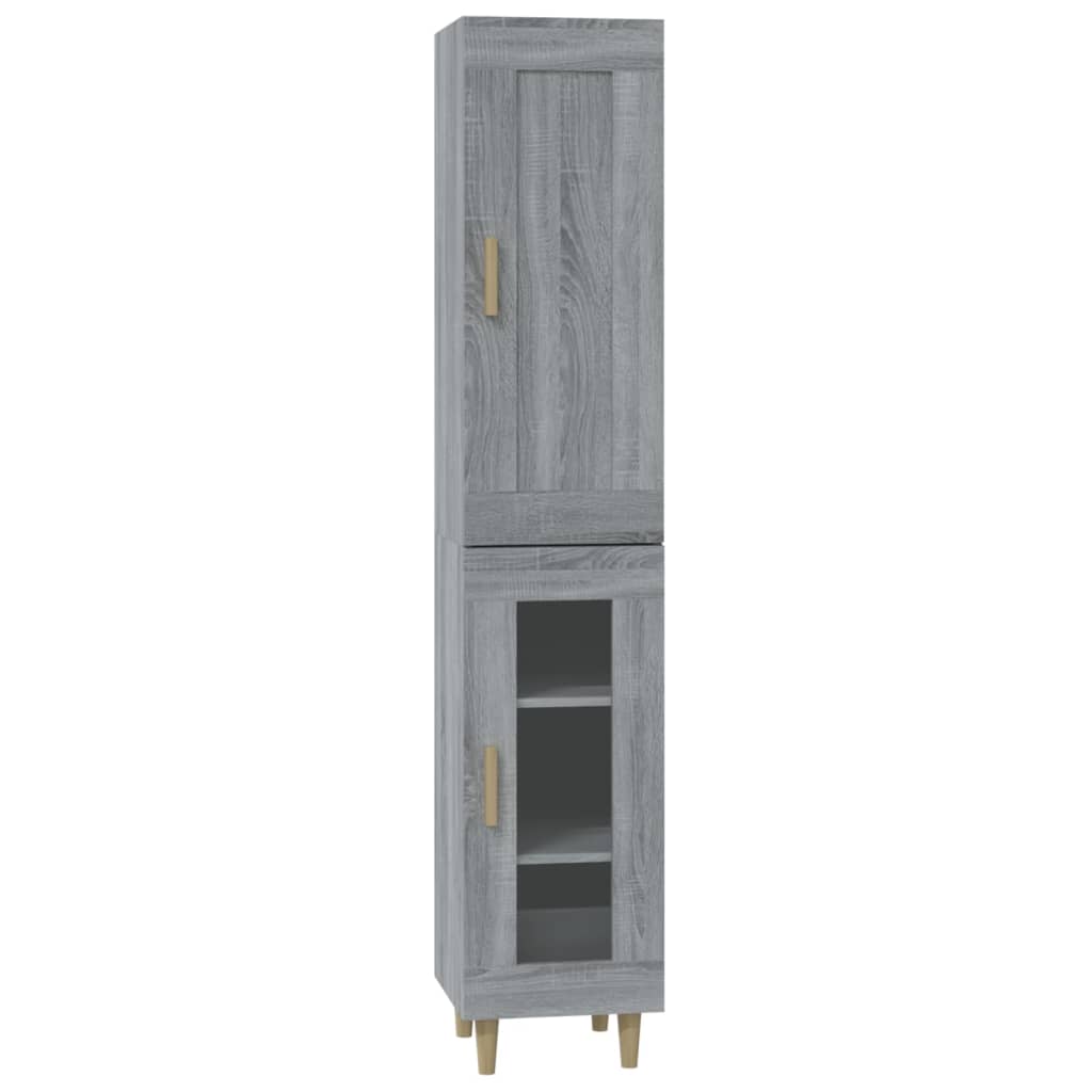 vidaXL Highboard Grau Sonoma 35x34x180 cm Holzwerkstoff