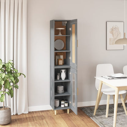 vidaXL Highboard Grau Sonoma 35x34x180 cm Holzwerkstoff