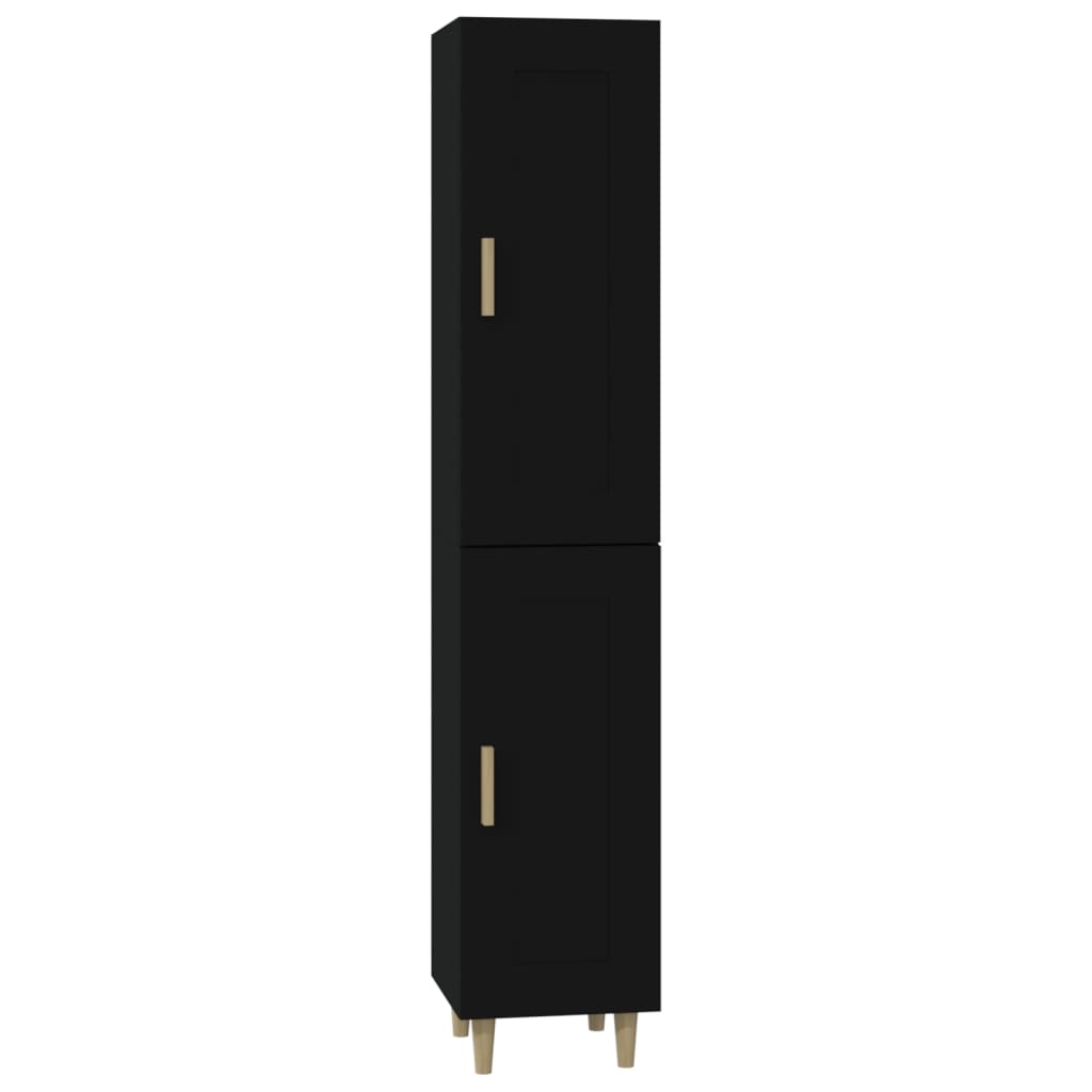 vidaXL Highboard Schwarz 35x34x180 cm Holzwerkstoff