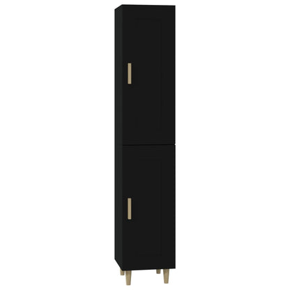 vidaXL Highboard Schwarz 35x34x180 cm Holzwerkstoff