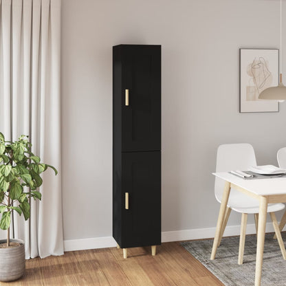 vidaXL Highboard Schwarz 35x34x180 cm Holzwerkstoff