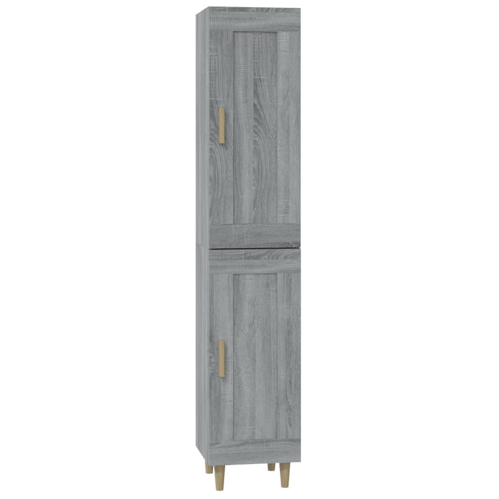 vidaXL Highboard Grau Sonoma 35x34x180 cm Holzwerkstoff