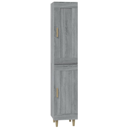 vidaXL Highboard Grau Sonoma 35x34x180 cm Holzwerkstoff